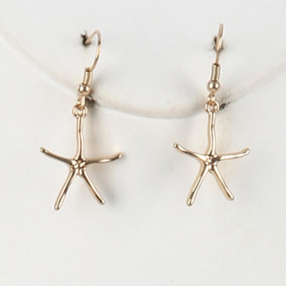 Starfish Earring/Necklace Set, Gold Tone - Picture 3 of 3